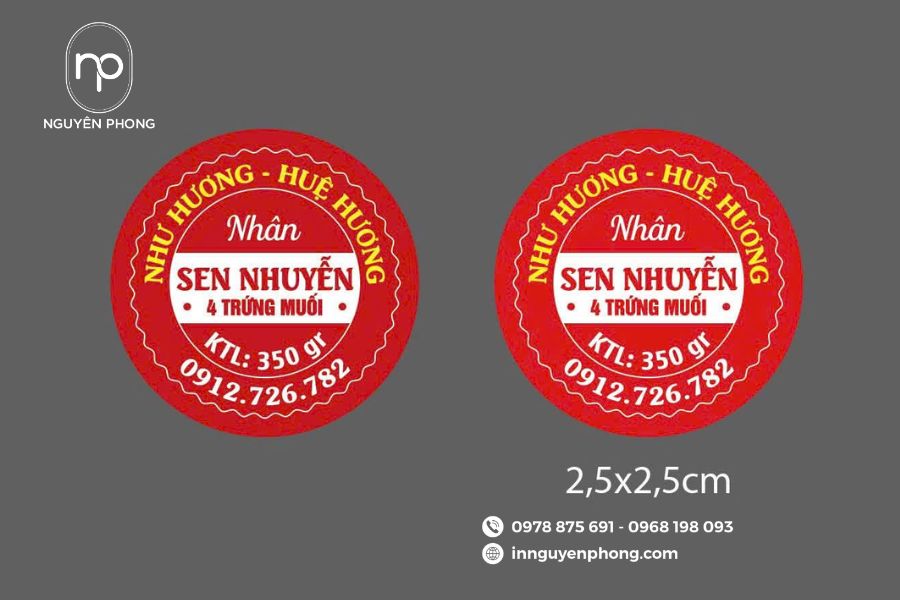 Mẫu thiết kế in tem dán bánh kẹo 